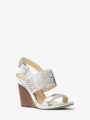 michael kors sonya perforated leather wedge|Michael Kors Sonya perforated leather wedge .